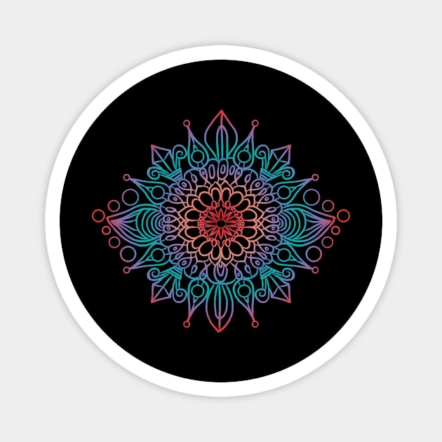 Mandala art drawing for gift Magnet by KK-Royal